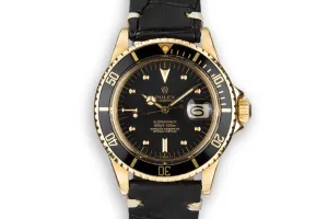 1978 Rolex 18K YG Submariner 1680 with Matte Black Nipple Dial