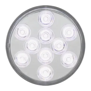 4" HIGHWAY WHITE/CLEAR 10 LED SEALED LIGHT