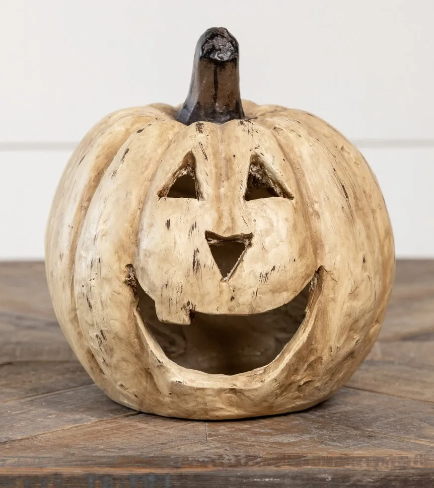 Aged White Jack-O-Lantern