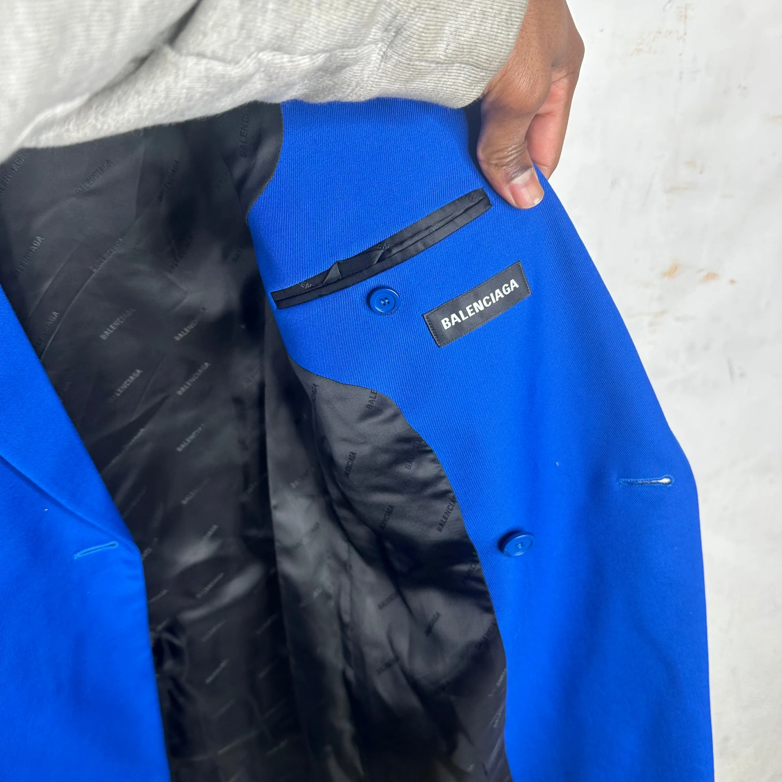 Balenciaga Royal Blue Tall Blazer