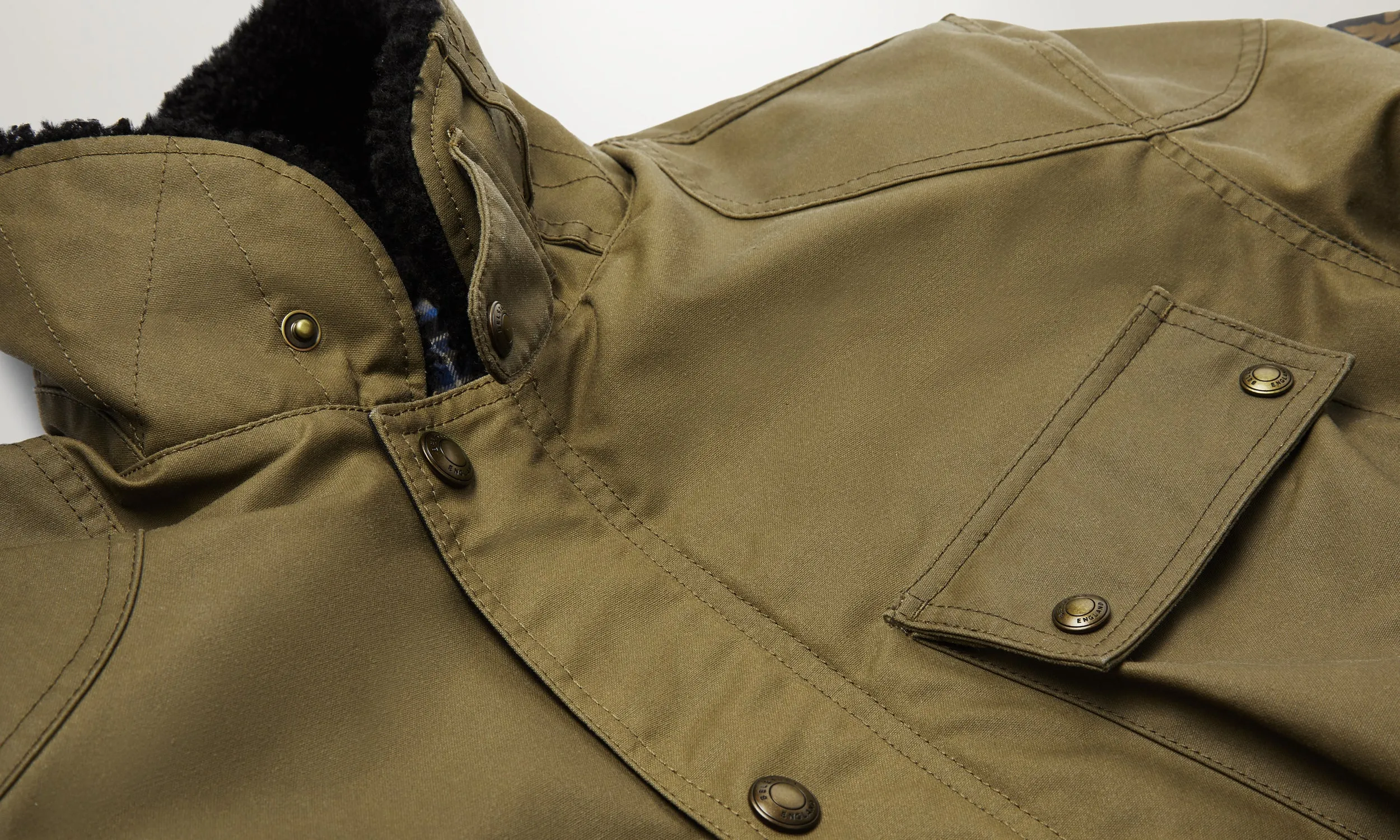 Belstaff Convoy Men's Waxed Cotton Jacket - Olive