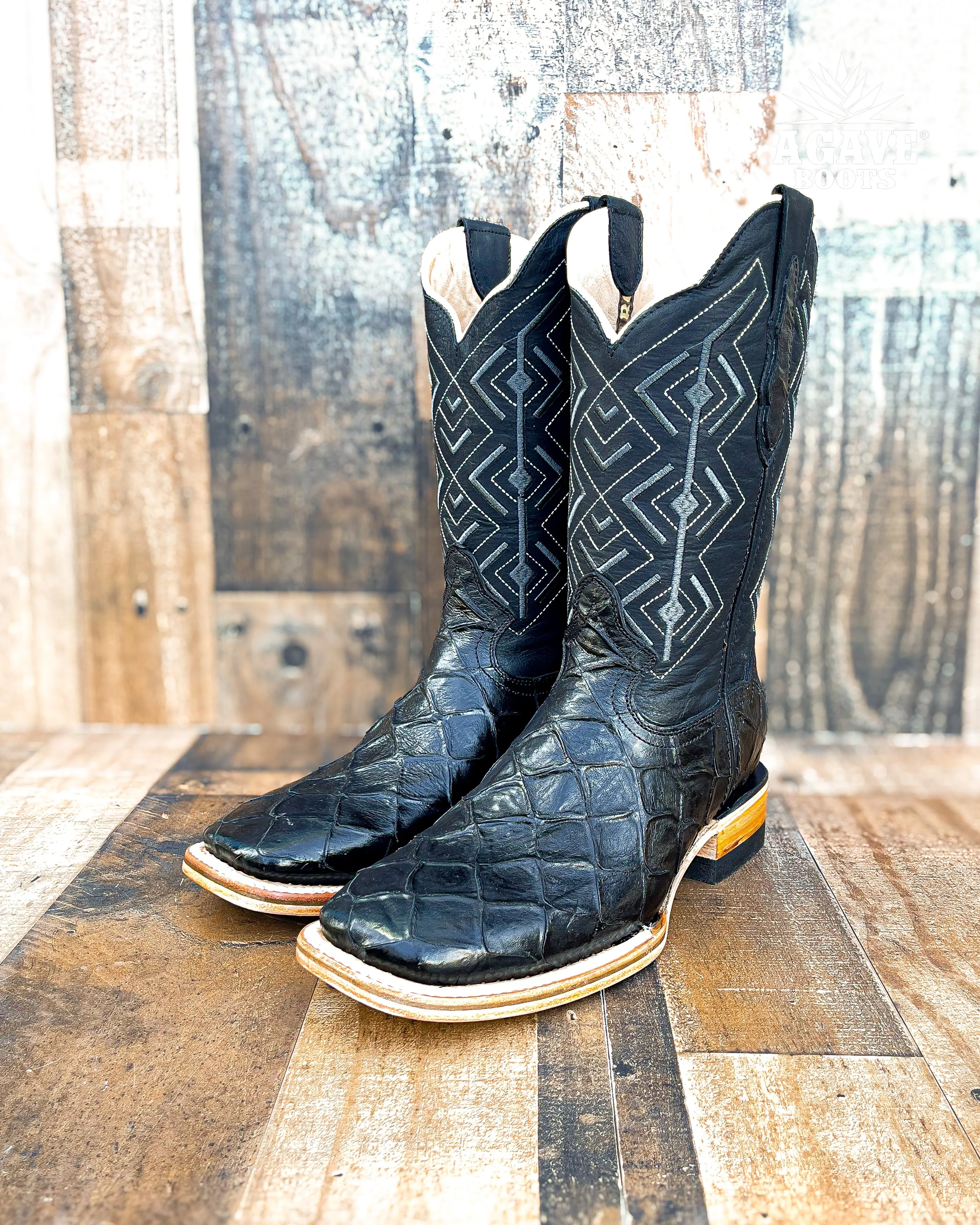 BLACK BASS |  MEN SQUARE TOE WESTERN COWBOY BOOTS