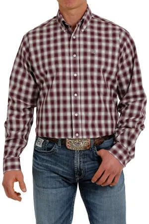 Cinch Mens Plaid  Button Down L/S Shirt - MTW1105350