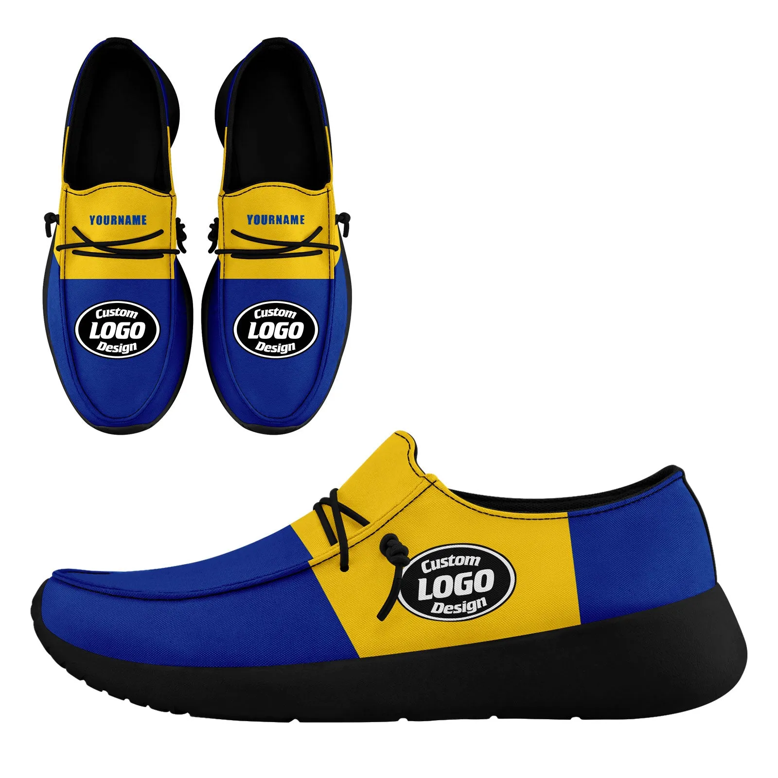 Custom Blue Yellow Los Angeles Jacket and Sports Shoes Combo Offer Personalized Combo ZH-D020294-15