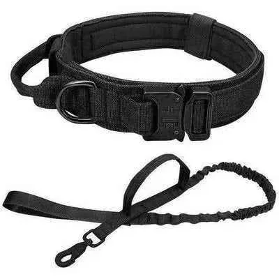 Elite Guardian Military Dog Collar & Bungee Leash Set