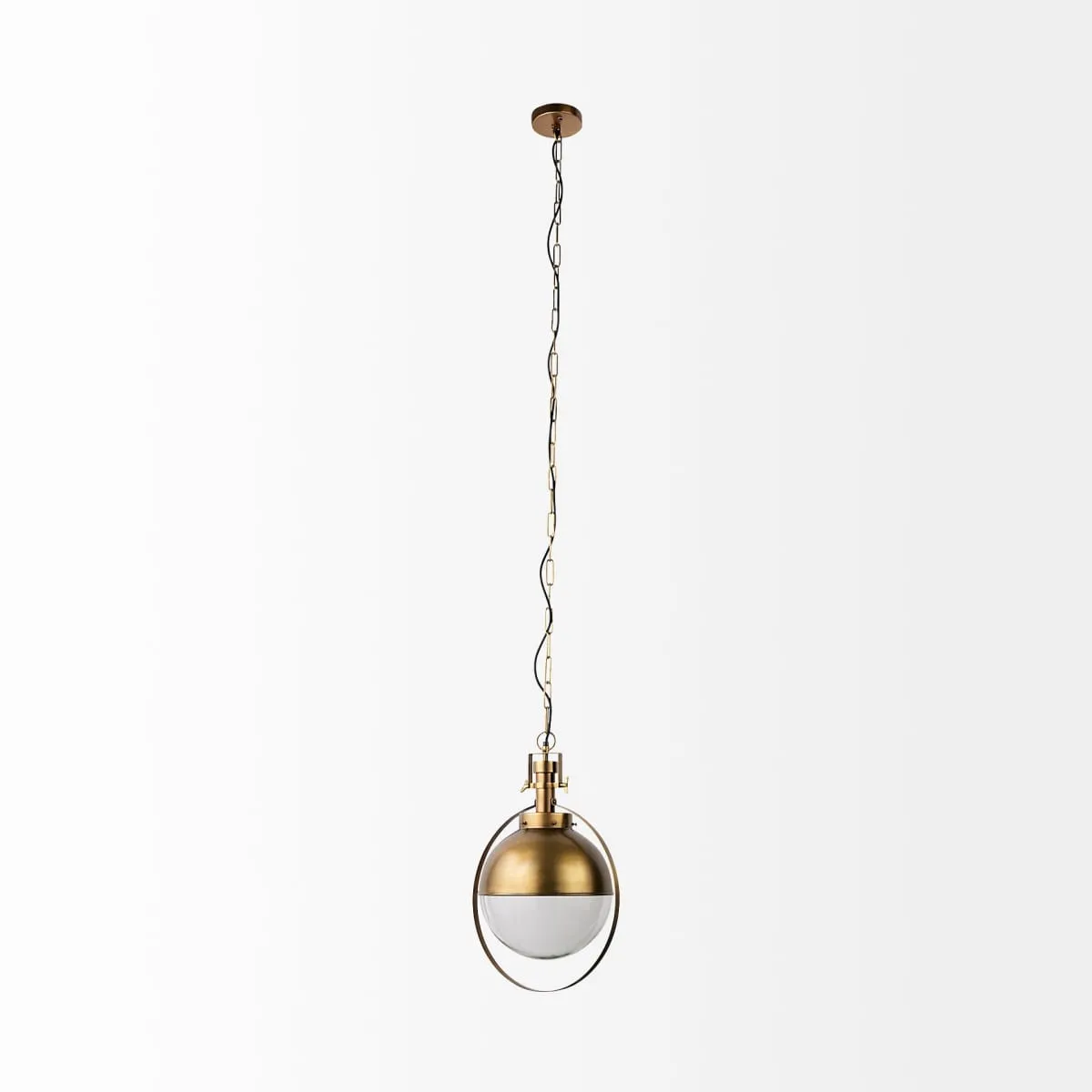 Leighton Pendant Light Gold Metal | Glass Globe