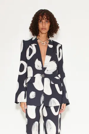 Lennox Printed Crepe Jacket | Painted Dot