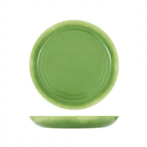 Light Green Glazed Melamine Casablanca Bowl 38 x 4.5cm - Pack 1