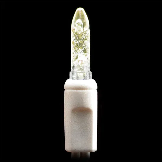 M5 LED Mini Lights - 50 count - Warm White - White Wire