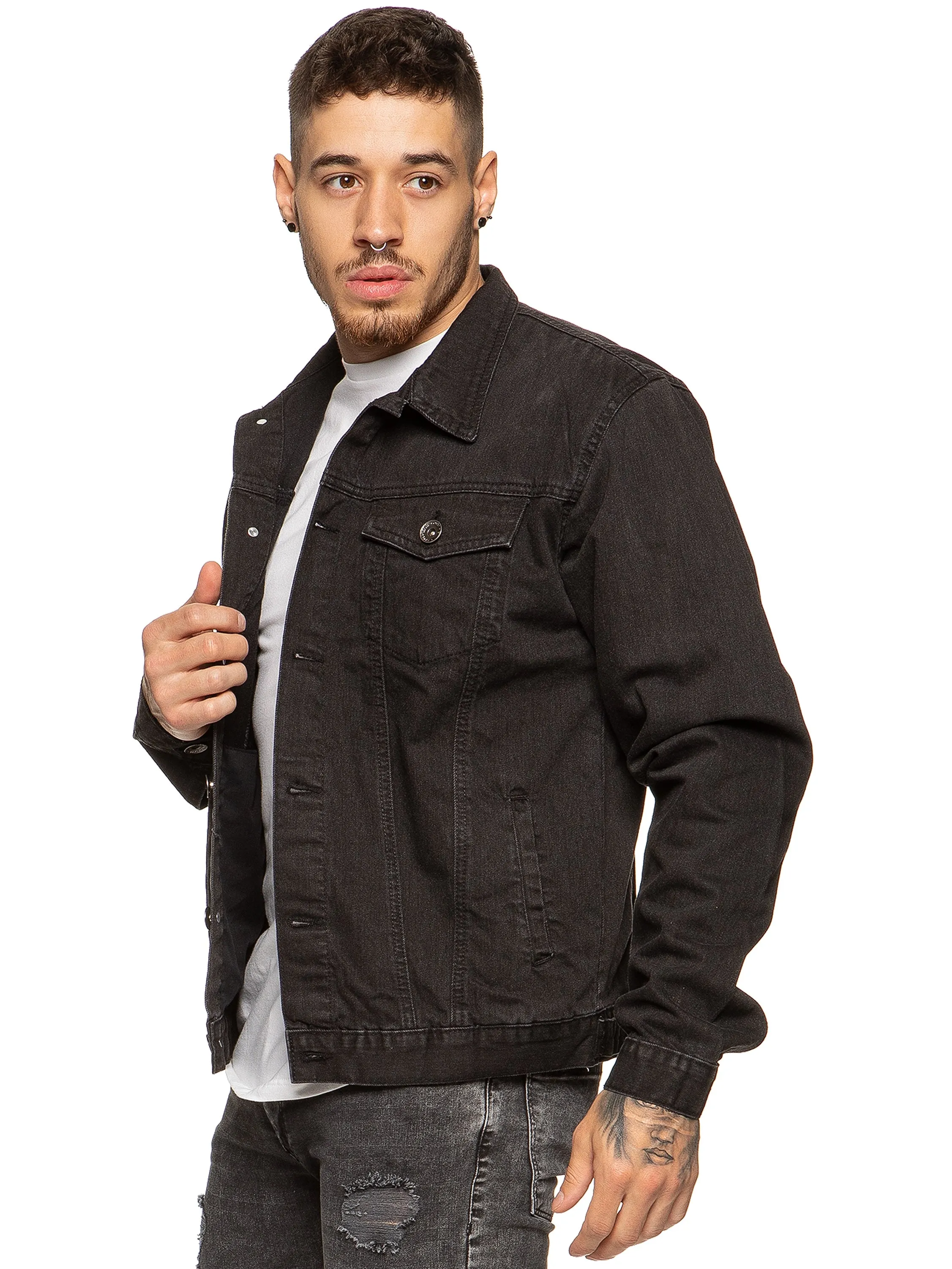 Mens Enzo Denim Designer Jacket - MSW | Enzo Designer Menswear