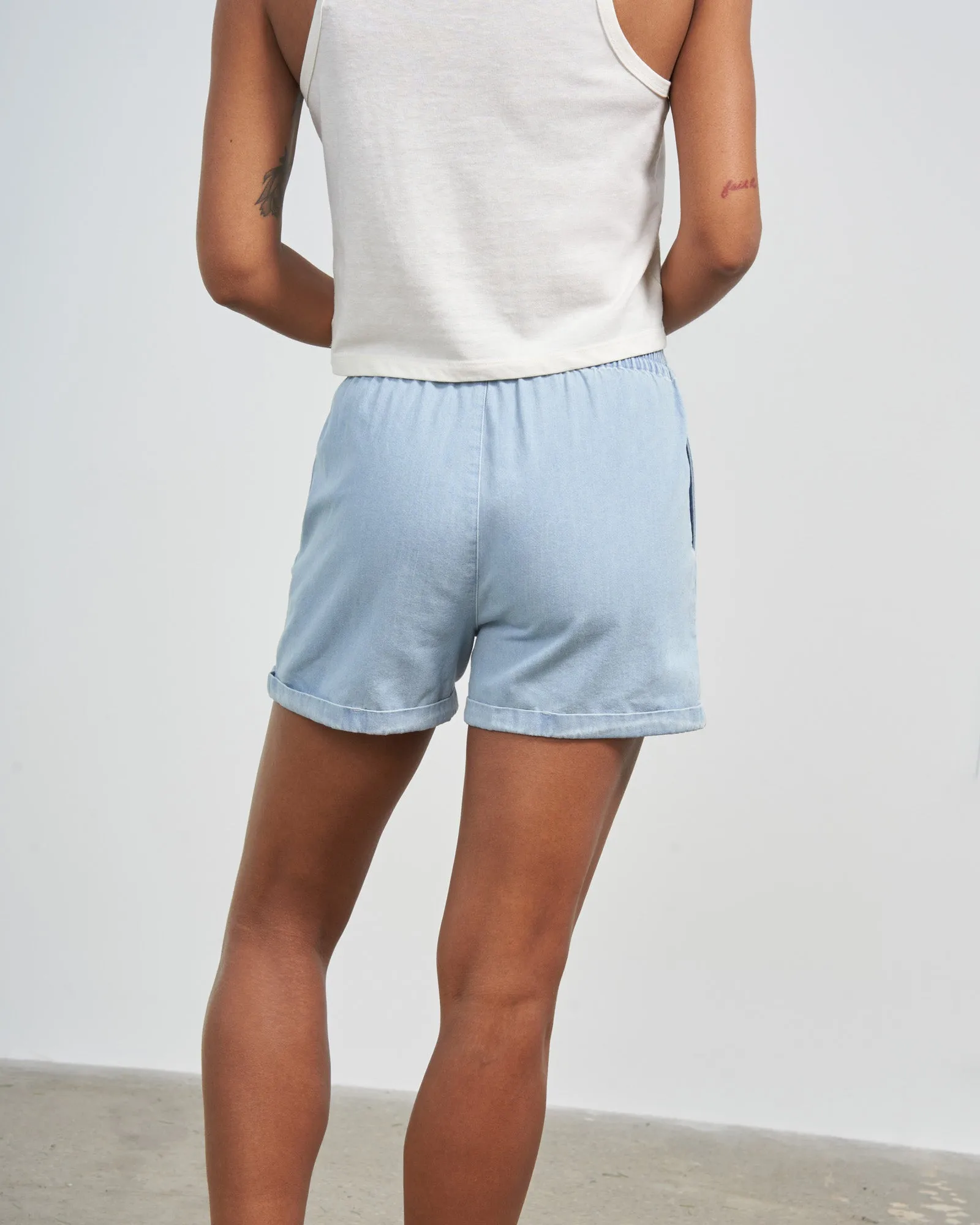 Organic Chambray Pull-On Short