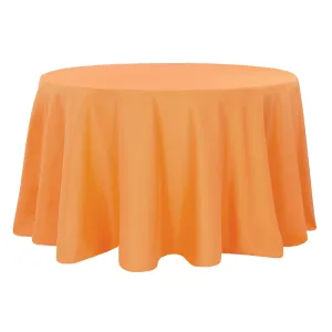 Polyester 120" Round Tablecloth - Orange