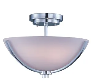 Rocco 14" 3 Light Semi-Flush Mount in Polished Chrome