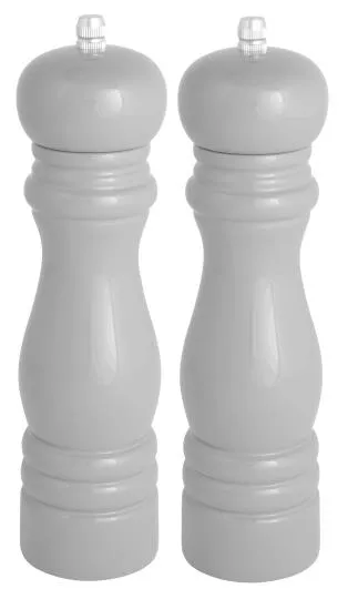 Salt and Pepper Mill Set in White, Grey & Black