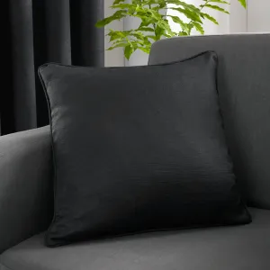 Strata Cushion by Fusion in Black 43 x 43cm