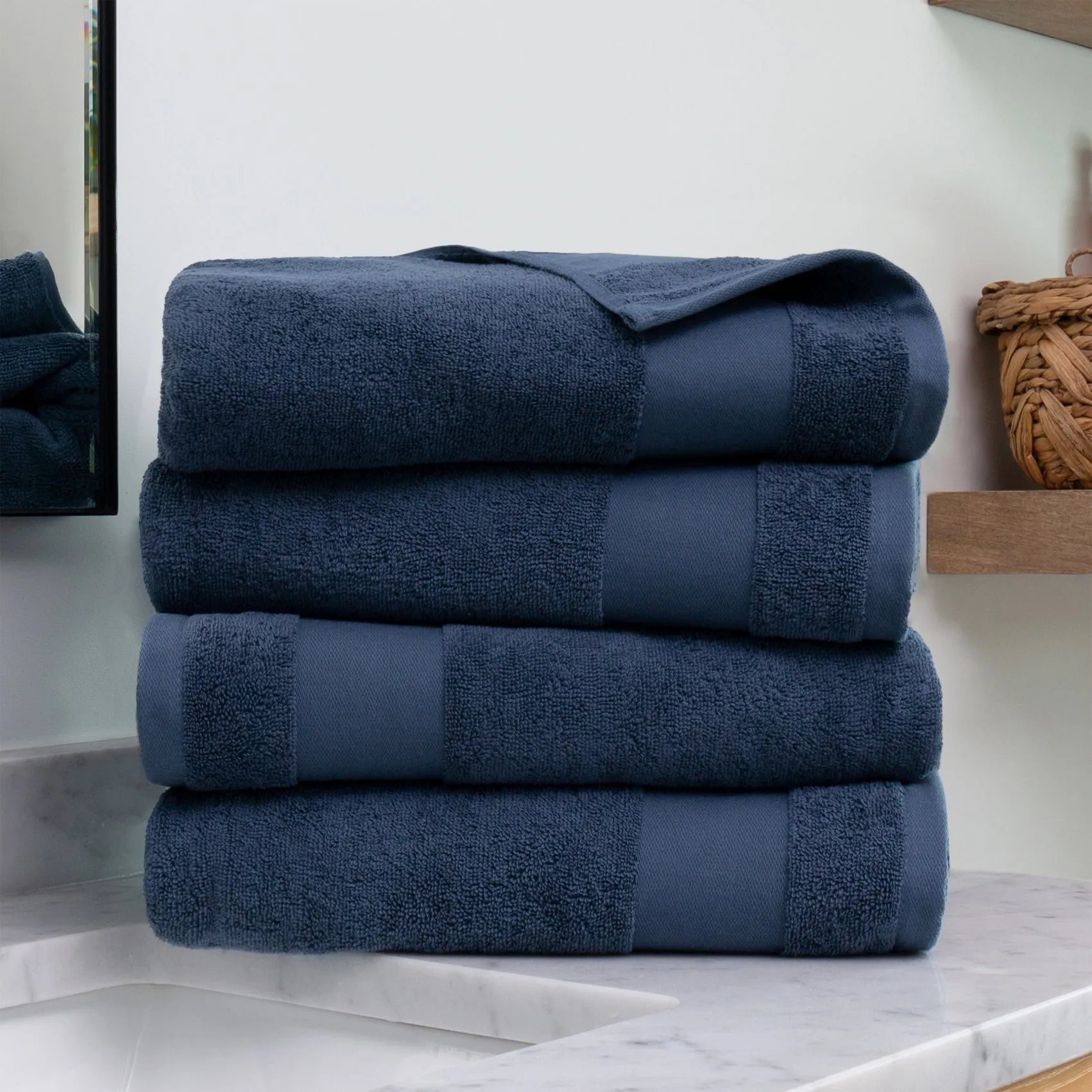 Ultra Soft 100% Cotton 4-Piece Bath Towel Set