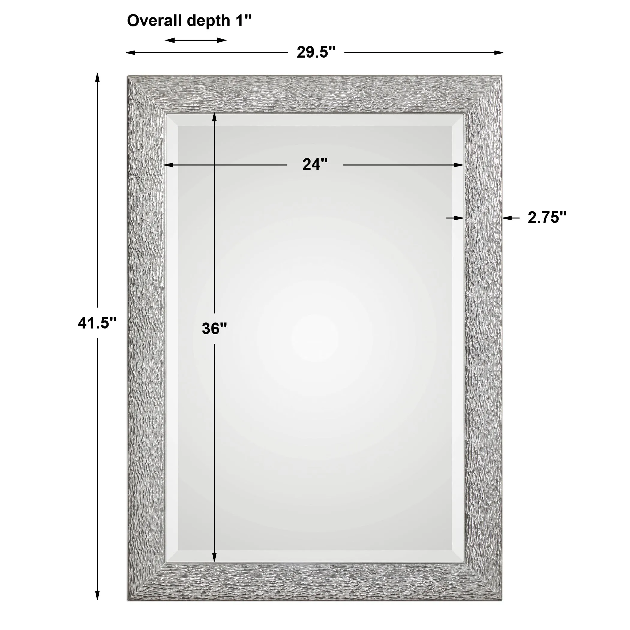 Uttermost Mossley Metallic Silver Mirror