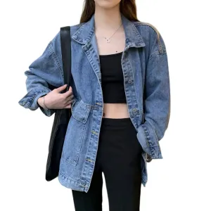 Women's Long Denim Fashion Jacket